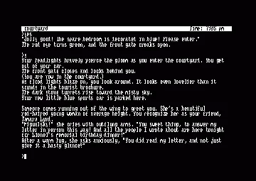 Moonmist (UK) (1986) (CPM) screen shot game playing